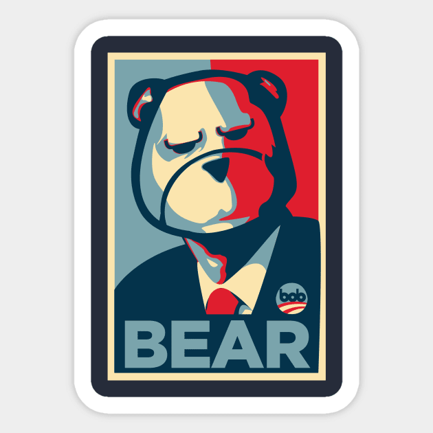 Obama Bear Sticker by bobbuel